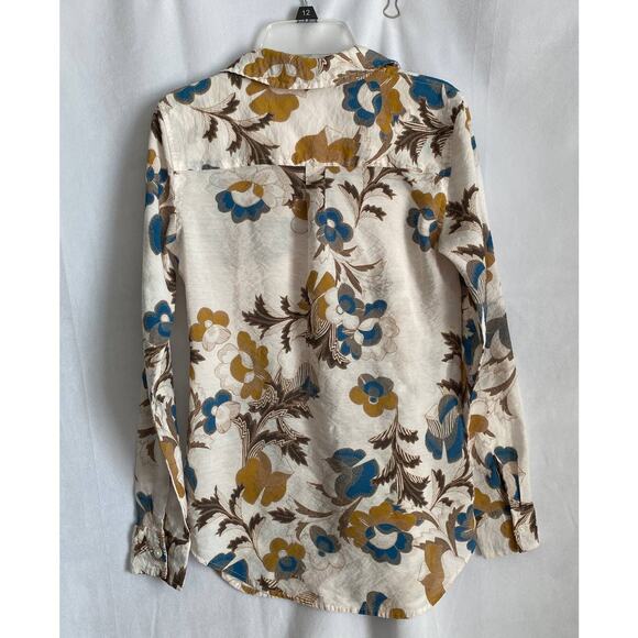 Van Heusen Woman's Floral Fitted Long Sleeve Blouse XXS - Picture 5 of 9